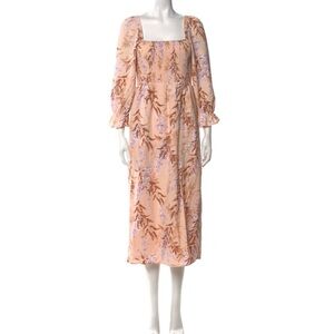 House of Harlow Smocked Linen Dress: NWT